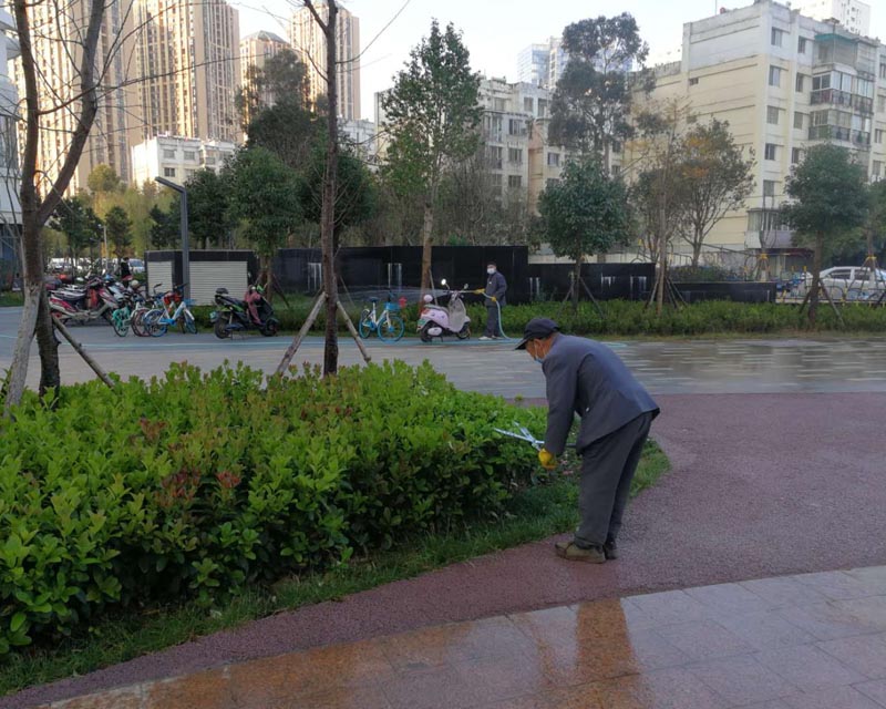 保潔進(jìn)行中